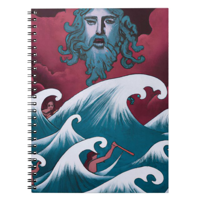 Carnet Peinture à l'huile de Neptune Crimson (Devant)