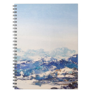 Carnet Peinture à l'huile sur toile Vue de la montagne en