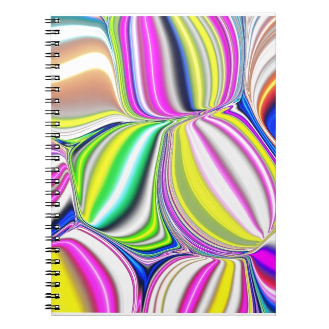 Carnet peinture Abstraite art moderne effet 3d dans neon  (Devant)