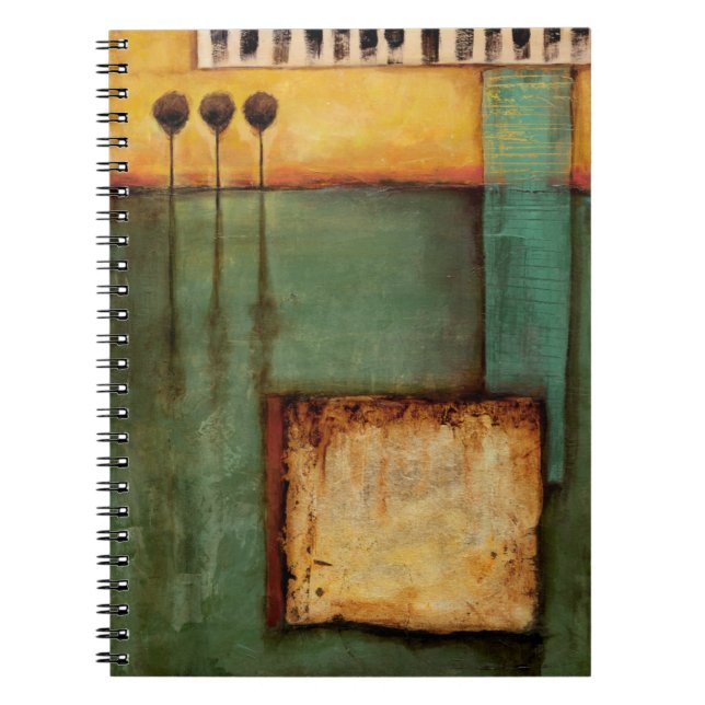 Carnet Peinture Abstraite avec touches de piano (Devant)