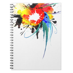 Carnet Peinture Abstraite de perroquets sauvages