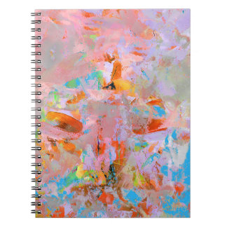 CARNET PEINTURE ABSTRAITE ROSE ET BLEUE