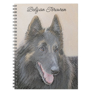Carnet Peinture belge Tervuren - Cute Original Chien Art