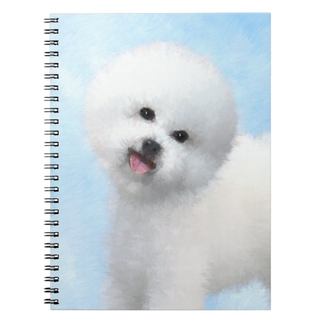 Carnet Peinture Bichon Frise - Cute Original Chien Art (Devant)
