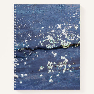 Carnet Peinture bleue patinée Abstraite