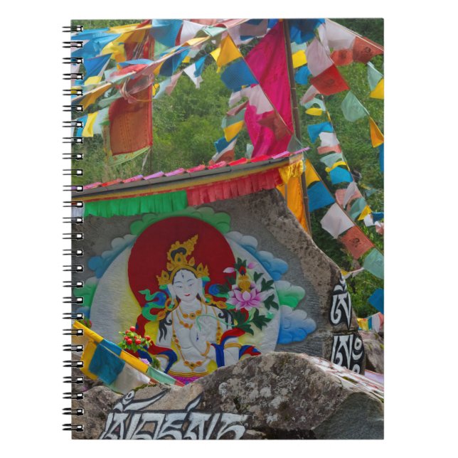 Carnet Peinture bouddhiste sur les rochers (Devant)