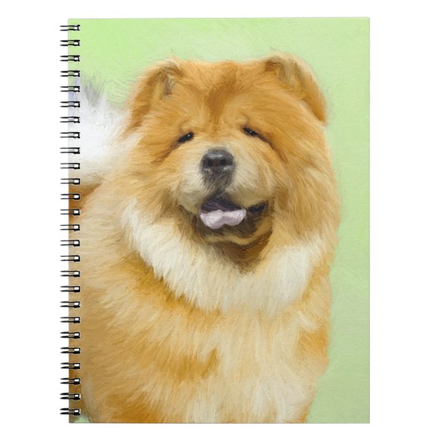 Carnet Peinture Chow Chow - Joli art original chien (Devant)
