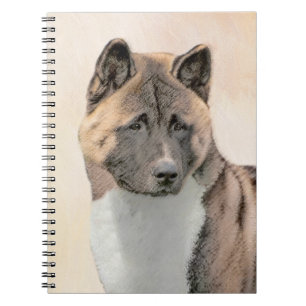 Carnet Peinture d'Akita - Beau art original de chien
