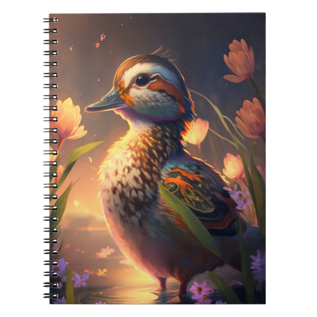 Carnet Peinture d'animaux d'oiseaux de canard Peinture d' (Devant)