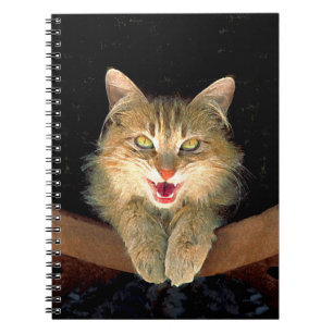 Carnet Peinture de chat Mad - Cute Original Cat Art