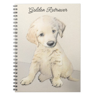 Carnet Peinture de chiot d'or Retriever - Art de chien or