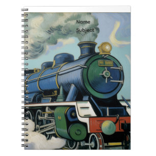 Carnet Peinture de train à vapeur vintage