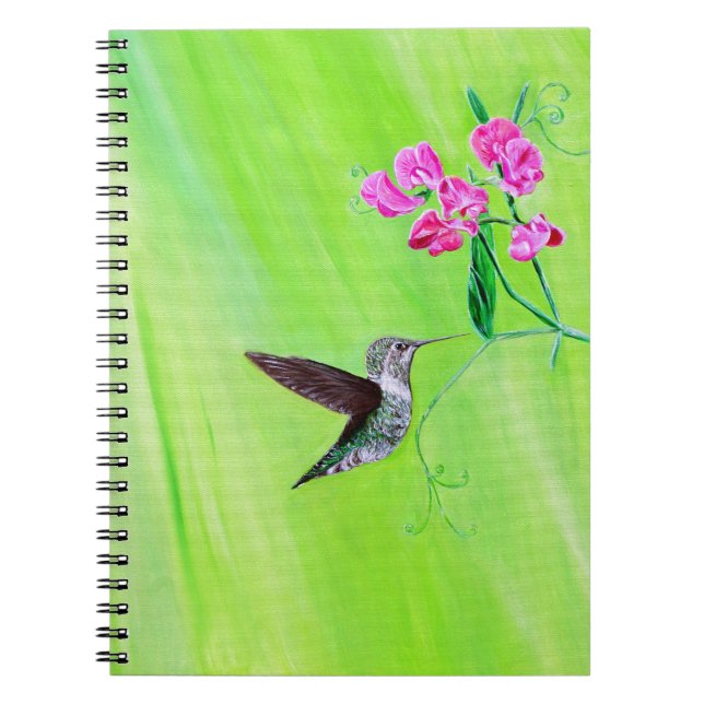 Carnet Peinture des colibris et des petits pois (Devant)