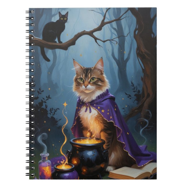 Carnet Peinture d'Halloween en chats abyssiniques (Devant)