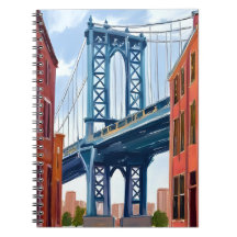 Peinture du pont de Manhattan New York City