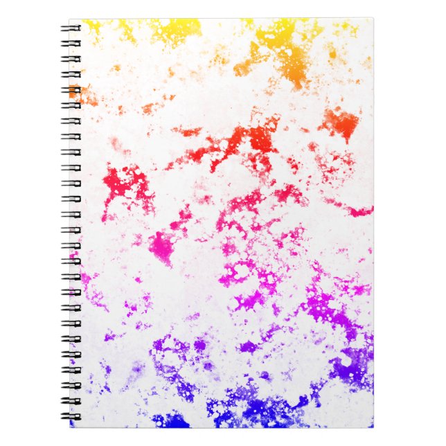 Carnet Peinture en marbre rose orange violet Abstrait (Devant)