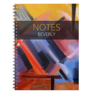 Carnet Peinture et typographie colorées d'art contemporai