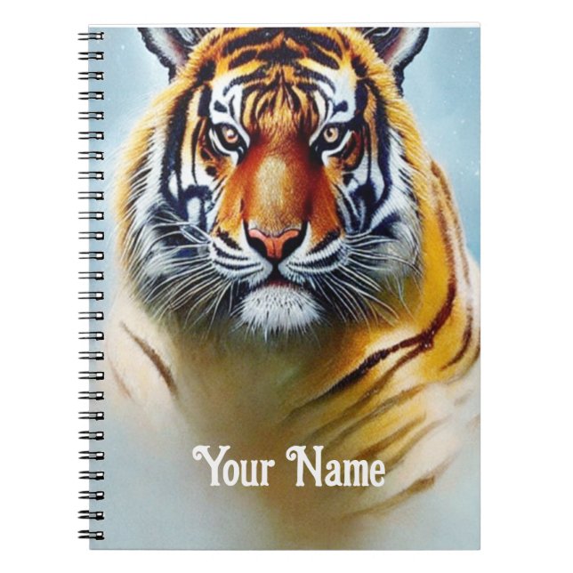 Carnet Peinture faciale de tigre - Artwork de faune frapp (Devant)