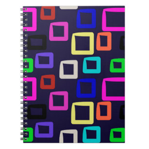 Carnet Peinture géométrique carré, graphisme design trans