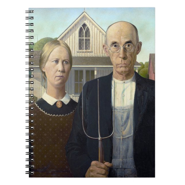 Carnet Peinture gothique américaine par Grant Wood (Devant)