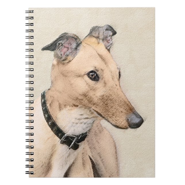 Carnet Peinture Greyhound - Cute Original Chien Art (Devant)