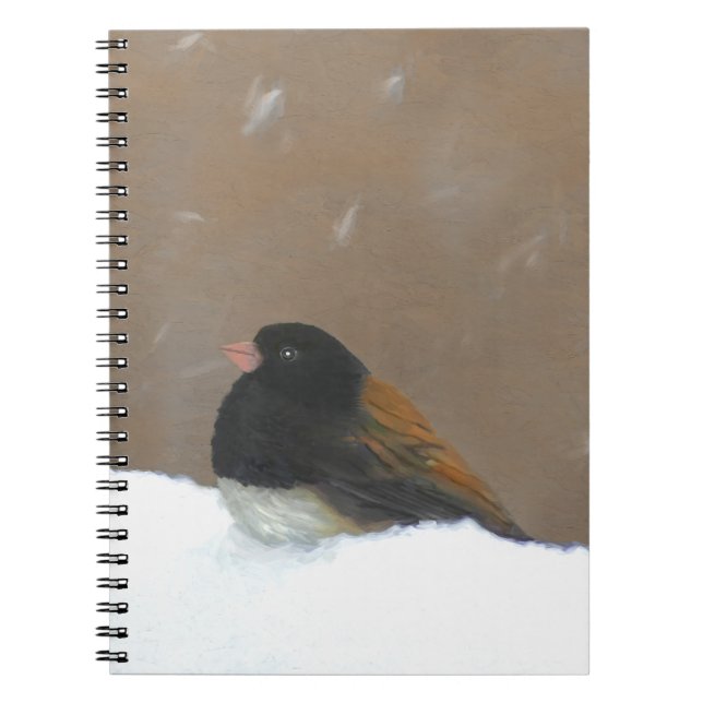 Carnet Peinture Junco foncée - Art original pour oiseaux (Devant)