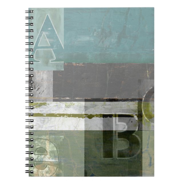 Carnet Peinture moderne avec lettres assorties (Devant)