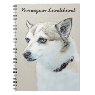 Carnet Peinture norvégienne Lundehund - Art original chie