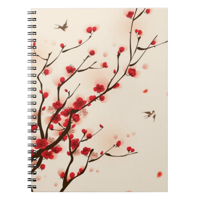 Carnet Peinture orientale de style, fleur au printemps 2 (Devant)