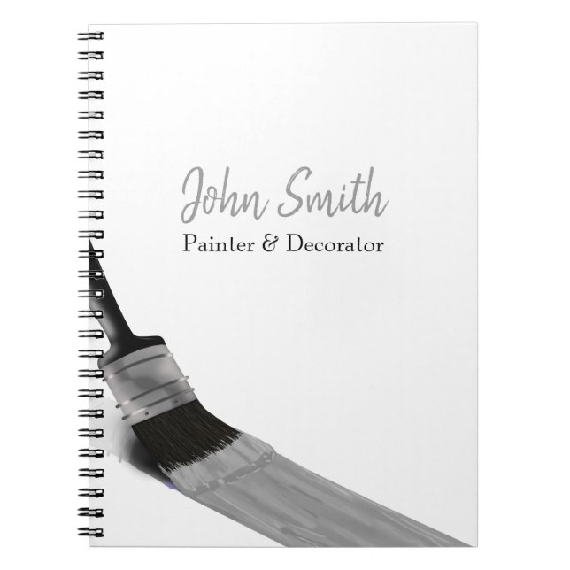 Carnet Peinture Peintre Service Société Brush Grey (Devant)