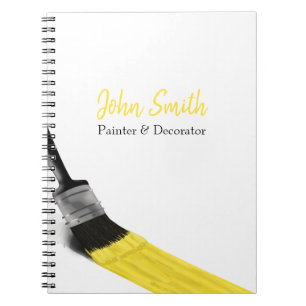 Carnet Peinture Peintre Service Société Pinceau Jaune