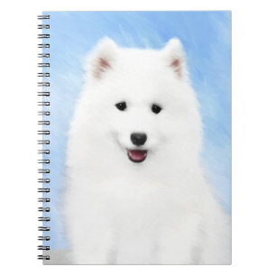 Carnet Peinture Samoyed Puppy - Jolie Art Original Chien