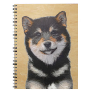 Carnet Peinture Shiba Inu (Noir et Tan) - Art Chien