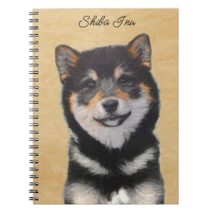 Carnet Peinture Shiba Inu (Noir et Tan) - Art Chien