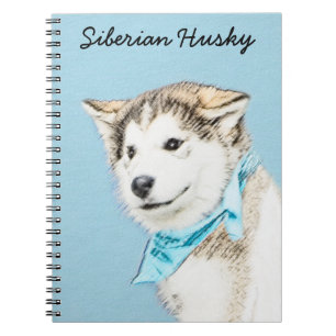 Carnet Peinture Sibérienne Husky Puppy - Art Chien origin