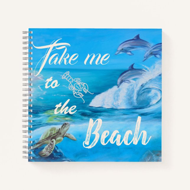 Carnet Peinture sur la plage et la vie marine (Devant)