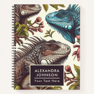 Carnet Peinture vintage Iguana sans fil