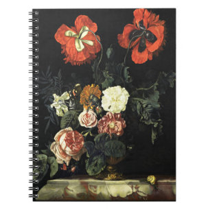 Carnet Peinture vintage Vie morte avec Fleurs