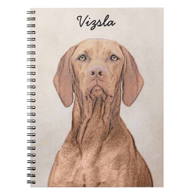 Carnet Peinture Vizsla - Joli art original chien (Devant)