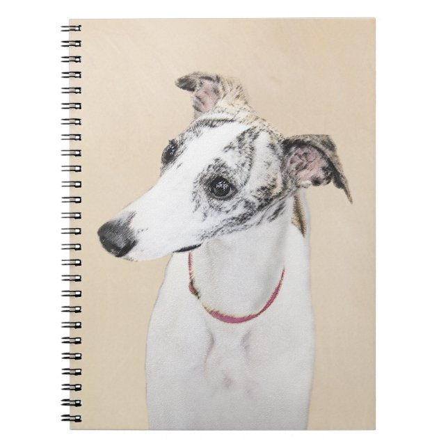 Carnet Peinture Whippet - Jolie art original chien (Devant)