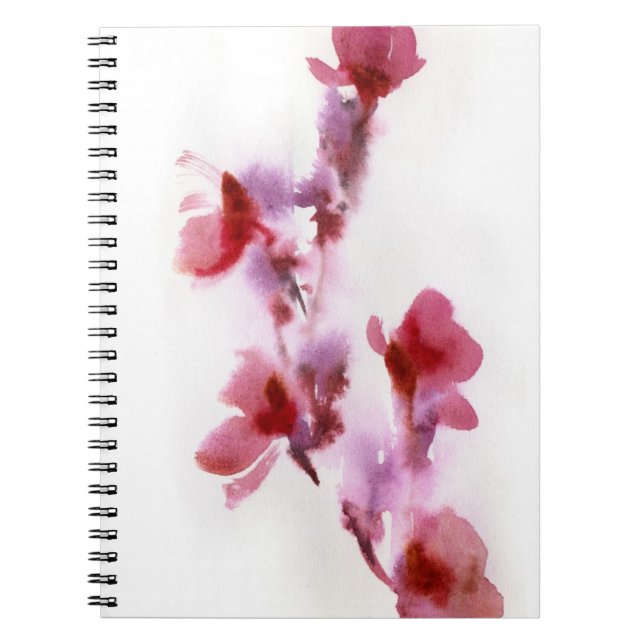 Carnet Peintures florales abstraites 3 d'aquarelle (Devant)