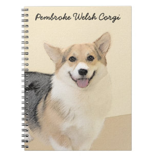 Carnet Pembroke Welsh Corgi Peinture - Art Chien original