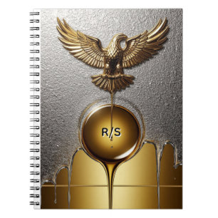 Carnet Pendentif Aigle Royal Métallique Liquide 