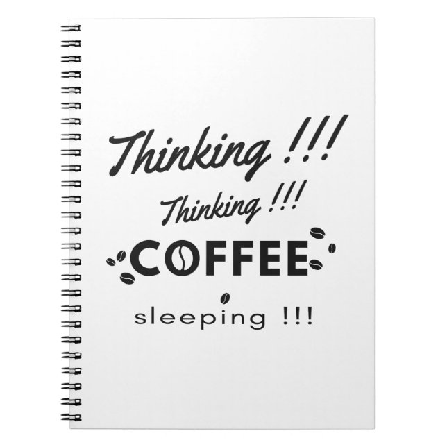 Carnet Pensée - Café - Dormir (Devant)