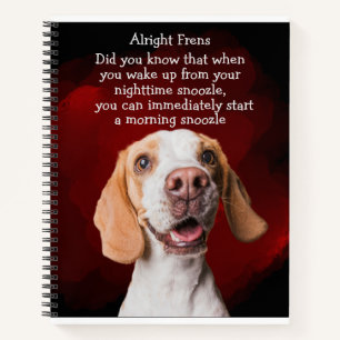 Carnet Pensée de chien drôle
