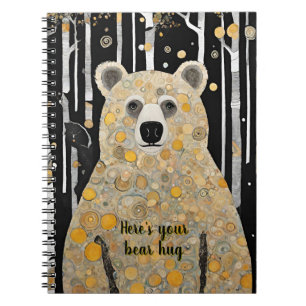 Carnet Penser à vous mignon ours Hug