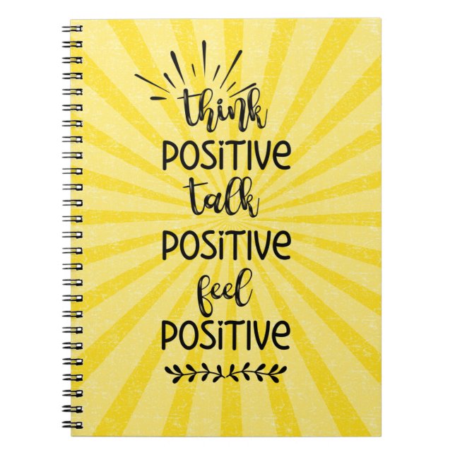 Carnet penser positif se sentir positif (Devant)