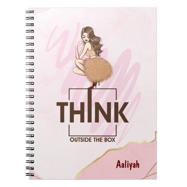 Carnet Pensez en dehors de la boîte Lady Boss femme (Devant)