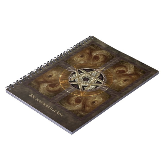 Carnet Pentagramme carrelé de fractale (Côté gauche)