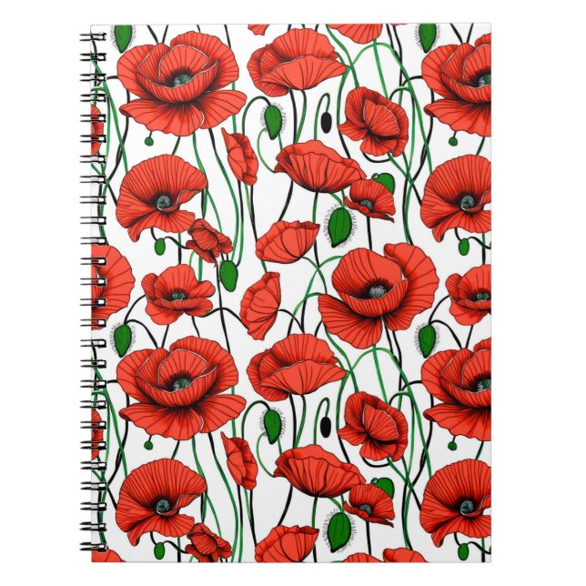 Carnet Pépites rouges dans un champ sur blanc (Devant)